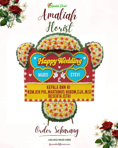 Papan Bunga Pernikahan Temengeng